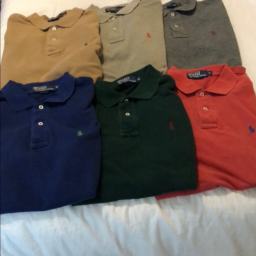 6 Ralph Lauren 2-button Polos
